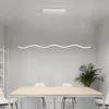 Pendant Lamps Wave Shape Modern Led Chandelier For Dining Kitchen Room Shop Home Decoration 110-240V ZM112404