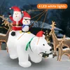 Evento di decorazione della festa di Natale Natale incandescente gonfiabile Babbo Natale orso polare pinguino ornamenti benvenuto giocattolo 7 piedi con luce