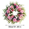 Couronnes De Fleurs Décoratives Fleur Artificielle Rose Guirlande Porte D'entrée Rose Guirlande Fleur Guirlande Rose Guirlande Pour La Maison Mur Décorations De Fête De Mariage 55cm T220905