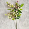 가짜 꽃 녹지 시뮬레이션 베리 올리브 과일 콩 지점 크리스마스 가정 장식 식물 벽 가짜 꽃 액세서리 J220906