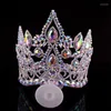 Tiaras e coroas para desfiles de cabeça de luxo Banda com contornos Coroa de cabeça de rainha da beleza
