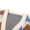 Maglioni da uomo Cappotto maglione vintage giapponese Cardigan invernale con scollo a V scozzese Uomo Coppie Cardigan lavorato a maglia oversize allentato Maglione hip hop 220906