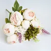 Faux Floral Greenery European Style Corespun Symulacja Peony Peony 13 Fork Fake Flower Bukiet Dekoracja ślubna Dekoracja Dekoracja Dekoracja fotograficzna J220906