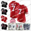 American College Football Wear 2019 Ohio State Buckeyes #1 Johnnie Dixon 4 Santonio Holmes 7 Ted Ginn Jr. 59 Tyquan Lewis 은퇴 한 선수 White Red Black Jersey