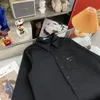Designer topversie shirt handgemaakte prad 2022 herfst en winter nieuwe driehoek zwarte heren en dames shirts