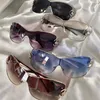 2000 년대 레트로 원피스 선글라스 여성 고급 대형 랩 주위의 태양 안경 UV400 레이디 2022 새로운 패션 안경 음영