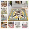 Teppiche Flanell Teppiche für Wohnzimmer Tier Tiger Bett Weiche Matte Bodenmatten Weihnachtsdekorte Teppiche Tapis Alfombra 220906