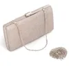 Kvinnakväll Clutch Bag Diamond Sequin Wedding Purse och Handbag Party Banquet Black Gold Silver Two Chain Shoulder Handbags