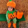 Completi di abbigliamento Costume di moda per neonati maschi Ragazze Cappotto di zucca carino Cosplay Abiti di Halloween per bambini Disfraz