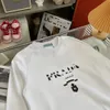 Designer versione top Felpa con cappuccio fatta a mano Prad 2022 autunno e inverno nuova lettera logo uomo e donna maglione girocollo stesso stile