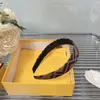 Designer Headband Accessories Quality Silk Hair Hoops F-Letters Headwrap Woman Brown Headwraps Luxurys Designers Jewelry F096206r