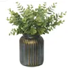 Faux Floral Greenery Green Plastic Fake Eucalyptus Voice Faux Artificial Plants For Home Decor Plantas Artificiales Turning Party Garden Decoration J220906