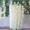 Faux blommig grönare douhua vägg hängande rotting simulering wisteria blommakikt bröllop dekoration strip konstgjord växt hem placering j220906