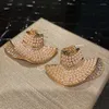 Kolczyki Dangle Retro słomka wisiorki do kobiecej designu perły biżuteria złoto kolor Tassel luksusowy prezent mody vintage