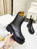 Designer Autumn Winter Boots Brand Fashion Women Boot Black Multi-Style Thick Sole Ankle Buckle Lace-Up Flats slip-on Street All-Match läderskor