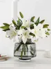 Faux Floral Verdure Lily Fleur Artificielle Maison Décoration De Mariage Blanc Fleur Artificielle Décoration De Jardin Fleur Ornement J220906