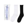 Спортивные носки мужчины хлопок твердый цвет Harajuku High Tube Business Standard 1 Пара белые черные подарки корабля для человека L220905