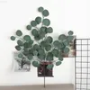 Fausse verdure florale saule plantes artificielles eucalyptus quitte la décoration de Noël pour le jardin de mariage à la maison arc rose fleurs arrangement de table murale j220906