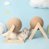 Cat Furniture Scratchers Scratcher Toy Pet Crasting Ball Wood Stand Kitten Sisal Rope Board slijpen Paws Supplies Accessoires 220906