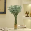 Faux kwiatowa zieleń sztuczny kwiat Pojedynczy miękki guma Spring Gypsophila Home Wase Wazon Wedding Flower J220906