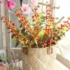 Faux bloemen groene lange kunstmatige bessen takken bloemen bruiloft decoratie nepschuim bloemen huis herfst decoratie herfst tuin plant decor J220906