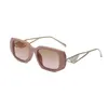 Women Designer Sunglasses Luxury Letter P Matal Hollow Out Cat Eyes Full Frame Uv400 Fashion Beach Holiday Sunglasses