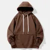 Moletons masculinos moletons outono novo suéter de maré waffle sweater de manga longa masculina roupas de capuz 3xl 4xl