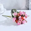 Faux Floral Verdure 7 Branche 21 Tête Français Rose Feuille Artificielle Soie Faux Fleurs Haute Qualité Fleurs Forêt Vintage Fleurs De Mariage Décoration De La Maison J220906