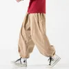 Pantalon pour hommes Design cordon de serrage Harem hommes Baggy Jogging Style japonais mâle entrejambe jambe large pantalon décontracté ample 220906