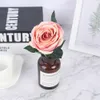 Faux Floral Greenery Artificial Rose Franch Fake шелковые розы искусственные цветы для свадебного украшения Свадебные крупные розовые цветочные головы дешевые J220906