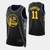 Homens Ky Moses Moody Thompson Wiggins Stephen Curry Green Iguoda Poole Poole City Basketball Jersey comemorando a 75ª