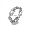 Обручальные кольца Hop Hip Vintage Fashion Jewelry 925 Sier Cross Ring Pave White Sapphire Cz Diamond Женщины свадебные пальцы кольца yydhhome dhmbc