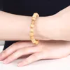 8mm Natural Wooden Handmade Beaded Strands Charm Bracelets Yoga Elastic Bangle Jewelry For Women Men Lover