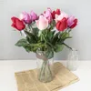 Fausse verdure florale, 10 pièces, fleurs en soie, fleurs de roses, 44cm, larges feuilles, pour décor de bureau, maison, bureau, J220906