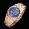 Luxury Mens Mechanical Watch Swiss Chronograph Watches Brand Wristwatch 3a