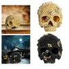 Festdekoration Modern Honeycomb Skalle Skulptur Bordsfigur Halloween Skelett Människohuvud Modell Statyer Halloween rekvisita Dekorationer 220906