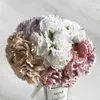 Faux Floral Greenery 6 Stück Mini Rose Künstliche Blumensträuße Hochzeit Home Decor Diy Handgemachte Geschenkbox Kranz Scrapbooking Blumen J220906