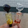 Dernières tuyaux de paillettes scintillantes colorées liquide congelable Pyrex tube de verre épais pipe à main boule de crâne à la main herbe sèche main fumer tabac huile Rigs filtre Bong