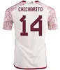 2022 2023 멕시코 축구 유니폼 홈 어웨이 212 22 23 Raul Chicharito Lozano Dos Santos 축구 셔츠 키트 키트 여자 남성 세트 유니폼 팬 플레이어 버전 S-4XL