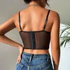 Hommes Body Shapers Femmes Dentelle Soutien-Gorge Sans Bretelles Satin Tube Top Crop Bustier Sheer Casual Blouse Tops Mini