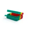 50 teile/los 9 ml quadratische form silikon rauchen werkzeug bohrinsel wachs mix farbe behälter für groß- und einzelhandel