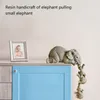 Oggetti decorativi Figurine 3 pezzi di madre elefante appesa 2 baby kawaii fortunato decorazione statua figurine resina artigianato casa soggiorno decorazioni 220906