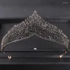 Haarspangen Vintage Barock Kristall Kronen und Tiaras Strass Prom Krone Tiara Diadem für Frauen Braut Hochzeit Zubehör Schmuck