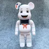 새로운 400% Bearbrick Action 장난감 그림 코스프레 스테이 푸프 마시멜로 남자 PVC 액션 피겨 패션 장난감 상자