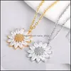 Anhänger Halskette Sommer frischer Zirkon Gänseblümchen Halskette für Frau Teen Girl Anhänger Party Hochzeitspaar Choker Charme Frauen Jude Nanashop DHJV5