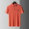 Herenpolo's high-end 100% katoenen poloshirt heren op korte mouw merk herten hoofd borduurwerk t-shirt zomer revers lapel losse casual mode top 220906