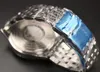 Nouvelle montre à quartz pour hommes chronographe 46MM noir argent bracelet en acier saphir solide sports pour hommes