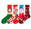 Hommes Femmes Chaussettes Coton Halloween Arbre De Noël Elk Des Neiges Cadeau Genou Haute Automne Hiver Chaussette