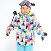 Tute da sci Tute da sci Bambini Inverno 30 gradi Abbigliamento da snowboard Caldo impermeabile Outdoor Giacche da neve Pantaloni per ragazze e ragazzi Marca 220906