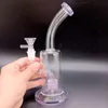 8.5 inch Thick Glass Water Bong Hookahs with Tire Perc Oil Dab Rigs Female 14mm Smoking Pipes